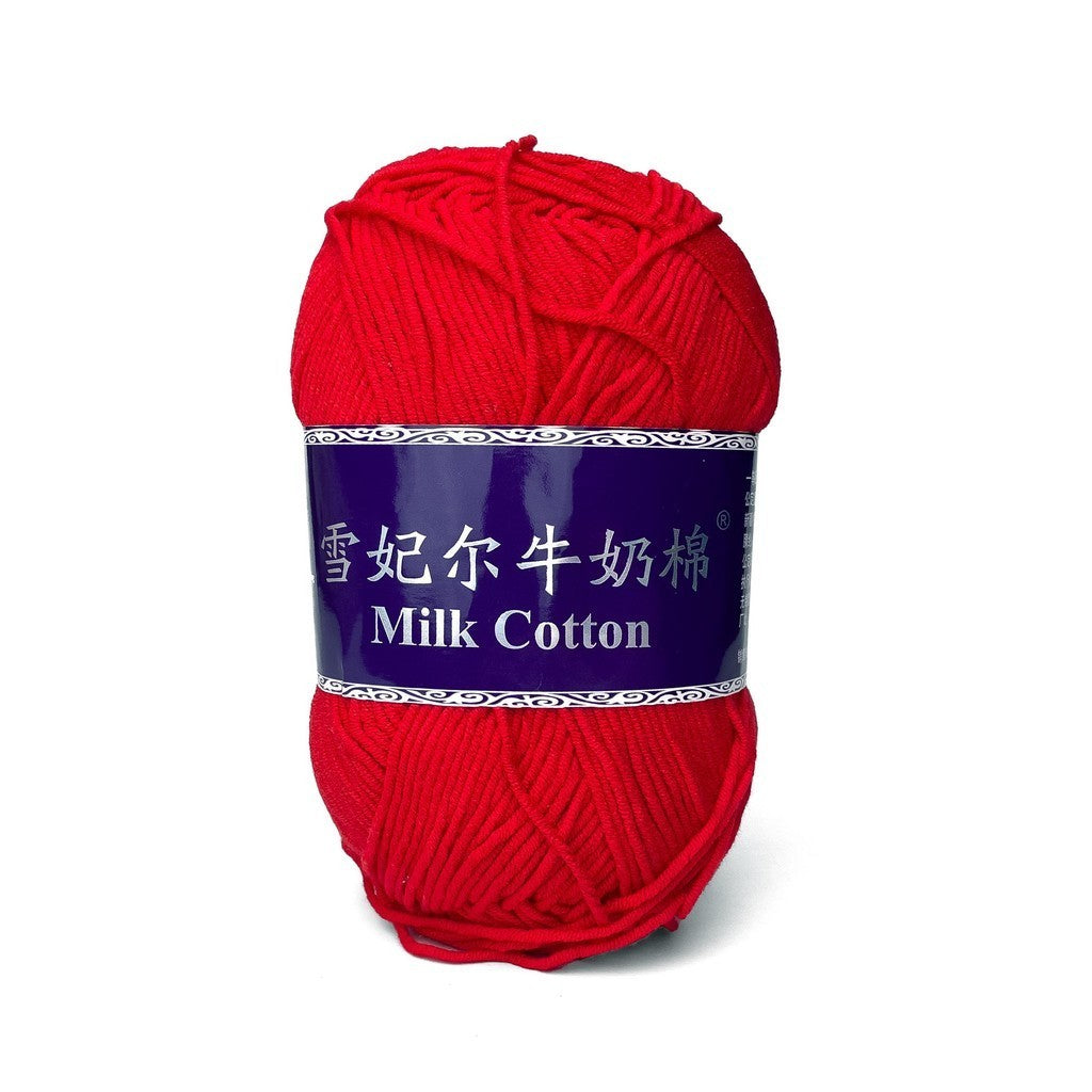 [Snow Princess Brand] 5ply Combed Milk Cotton DK Cotton-Acrylic Blend Yarn 100g - 1 of 2